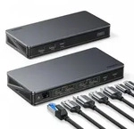 Ugreen CM615 USB-C, DisplayPorrt, HDMI, RJ45 Multifunktionsadapter  Grau mit USB-C