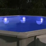vidaXL Unterwasser-LED-Poollampe mit Fernbedienung Wei&szlig;