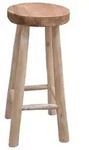 vidaXL Barhocker Teak Massivholz