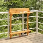 vidaXL Balkon-Stehtisch 90x37x122,5 cm Massivholz Akazie