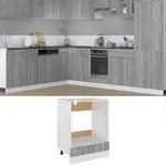 vidaXL Herdumbauschrank Lyon Grau Sonoma 60x46x81,5 cm Holzwerkstoff