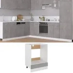 vidaXL Herdumbauschrank Lyon Betongrau 60x46x81,5 cm Holzwerkstoff