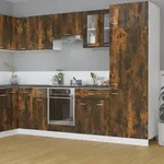 vidaXL H&auml;ngeschrank Lyon Glas R&auml;uchereiche 60x31x60 cm Holzwerkstoff