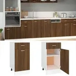 vidaXL Unterschrank mit Schublade Lyon Braun Eichen-Optik 40x46x81,5 cm