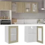 vidaXL H&auml;ngeglasschrank Lyon Sonoma-Eiche 40x31x60 cm Holzwerkstoff