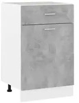 vidaXL Schubunterschrank Lyon Betongrau 50x46x81,5 cm Holzwerkstoff