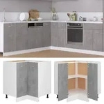 vidaXL Eckunterschrank Lyon Betongrau 75,5x75,5x81,5 cm Holzwerkstoff