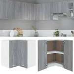 vidaXL Eck-H&auml;ngeschrank Lyon Grau Sonoma 57x57x60 cm Holzwerkstoff
