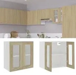 vidaXL H&auml;ngeglasschrank Lyon Sonoma-Eiche 60x31x60 cm Holzwerkstoff