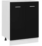 vidaXL Unterschrank Lyon Schwarz 60x46x81,5 cm Holzwerkstoff