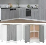 vidaXL K&uuml;chenschrank Lyon Grau Sonoma 75,5x75,5x81,5 cm Holzwerkstoff