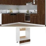 vidaXL Herdumbauschrank Lyon Braun Eichen-Optik 60x46x81,5 cm Holzwerkstoff