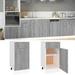 vidaXL Unterschrank mit Schublade Lyon Grau Sonoma 40x46x81,5 cm