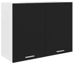 vidaXL H&auml;ngeschrank Lyon Schwarz 80x31x60 cm Holzwerkstoff