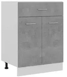 vidaXL Schubunterschrank Betongrau 60x46x81,5 cm Holzwerkstoff