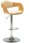 vidaXL Barhocker Creme Bugholz und Kunstleder