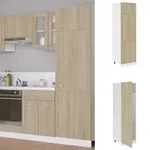 vidaXL K&uuml;hlumbauschrank Sonoma-Eiche 60x57x207 cm Holzwerkstoff