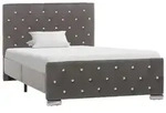 vidaXL Bettgestell Grau Samt 100x200 cm