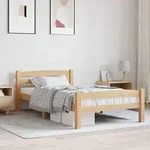 vidaXL Massivholzbett Kiefer 90x200 cm