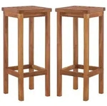 vidaXL Barhocker 2 Stk. Massivholz Akazie