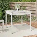 vidaXL Gartentisch Wei&szlig; 82,5x82,5x76 cm Massivholz Kiefer