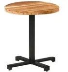 vidaXL Bistrotisch Rund &Oslash;70x75 cm Akazie Massivholz