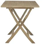 vidaXL Gartentisch Klappbar Grau 120x70x75 cm Massivholz Teak