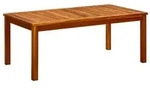 vidaXL Garten-Couchtisch 110x60x45 cm Massivholz Akazie