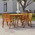 vidaXL Gartentisch &Oslash; 110 cm Massivholz Akazie