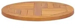 vidaXL Tischplatte Massivholz Teak Rund 2,5 cm 50 cm