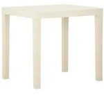 vidaXL Gartentisch Wei&szlig; 79x65x72 cm Kunststoff