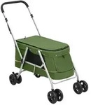 vidaXL Hundewagen Faltbar Gr&uuml;n 100x49x96 cm Leinenstoff