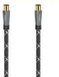 Hama Antennen-Kabel, Koax-Stecker - Koax-Kupplung, Metall, verg., 1,5 m, 120 dB