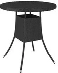 vidaXL Gartentisch Schwarz 70x70x73 cm Poly Rattan