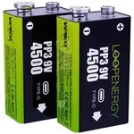 Verico LoopEnergy USB-C 9 V Block-Akku Li-Ion 500 mAh 7.4 V 2 St.