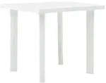vidaXL Gartentisch Wei&szlig; 80x75x72 cm Kunststoff