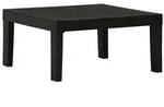 vidaXL Lounge-Gartentisch Kunststoff Grau