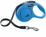FLEXI Rollleine New CLASSIC Gurt - 3m, bis 12kg - Blau