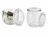 APS Weck-Glas mit Deckel, Tulpen-Form, 580 ml, 6er Set