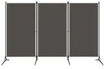 vidaXL 3-tlg. Raumteiler Anthrazit 260x180 cm