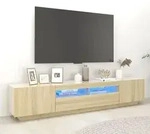 vidaXL TV-Schrank mit LED-Leuchten Sonoma-Eiche 200x35x40 cm