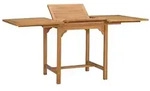 vidaXL Gartentisch Ausziehbar (110-160)x80x75 cm Massivholz Teak