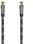 Hama Antennen-Kabel, Koax-Stecker - Koax-Kupplung, Metall, verg., 3,0 m, 120 dB