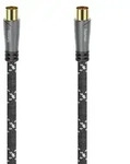 Hama Antennen-Kabel, Koax-Stecker - Koax-Kupplung, Metall, verg., 5,0 m, 120 dB