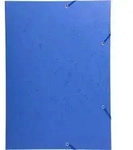 Exacompta 5x Sammelmappe + Gummizug, 3 Klappen Karton, 600g/qm, A3, Blau, 59507E