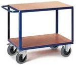 Rollcart Schwerer Tischwagen mit 2 Ladefl&auml;chen im Buchendekor 1000x700mm