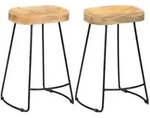 vidaXL Gavin Barhocker 2 Stk. Massivholz Mango