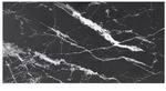 vidaXL Tischplatte Schwarz 100x50 cm 6 mm Hartglas in Marmoroptik