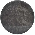 vidaXL Tischplatte Schwarz &Oslash;50x2,5 cm Marmor