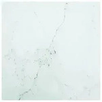vidaXL Tischplatte Wei&szlig; 60x60 cm 6 mm Hartglas in Marmoroptik